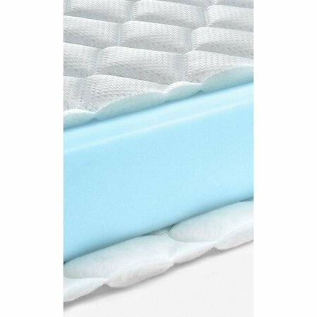 GFANCY FIXTURES 3 ft. Deluxe White Memory Foam Mattress Topper with Straps Twin GF3099087
